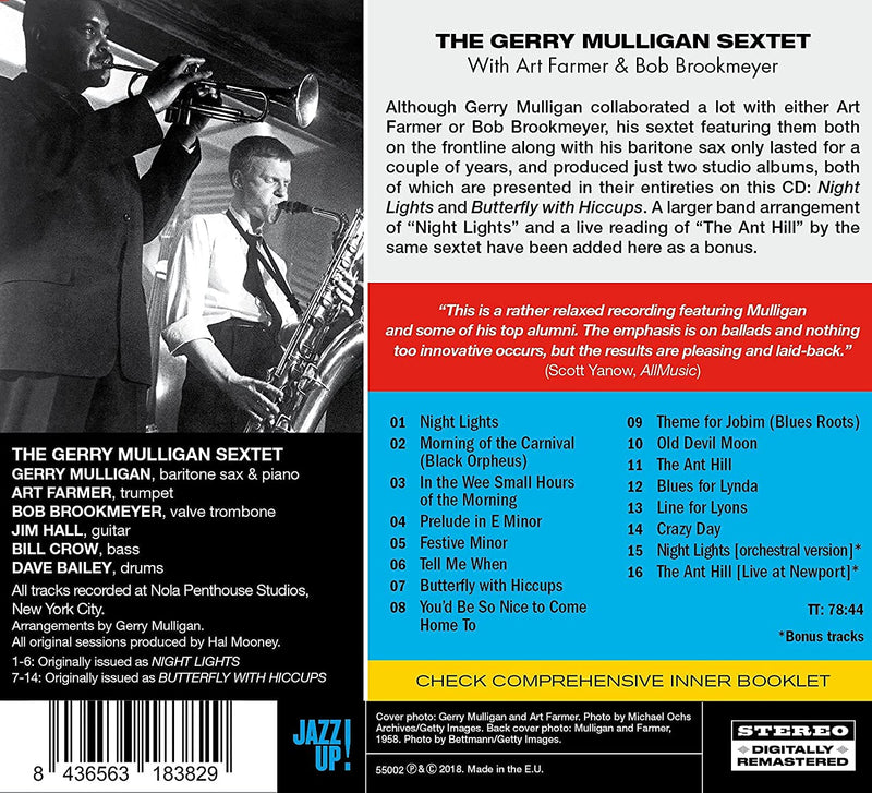 Mulligan, Gerry - Night Lights (+ Butterly With Hiccups) Cd 8436559468343