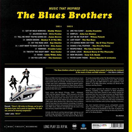 Compilation - Music That Inspired The Blues Brothers (180 Gr. Vinyl Blue Limited Edt.) Lp 8436559468428