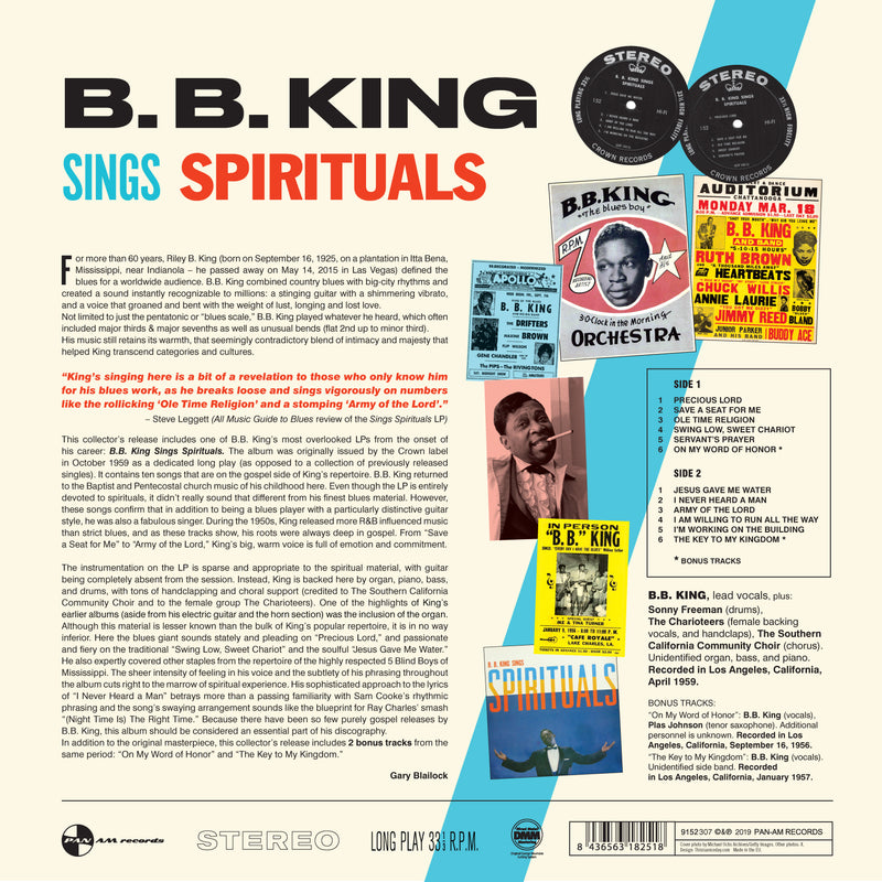 King B.B. - Sings Spirituals Lp 8436563182518