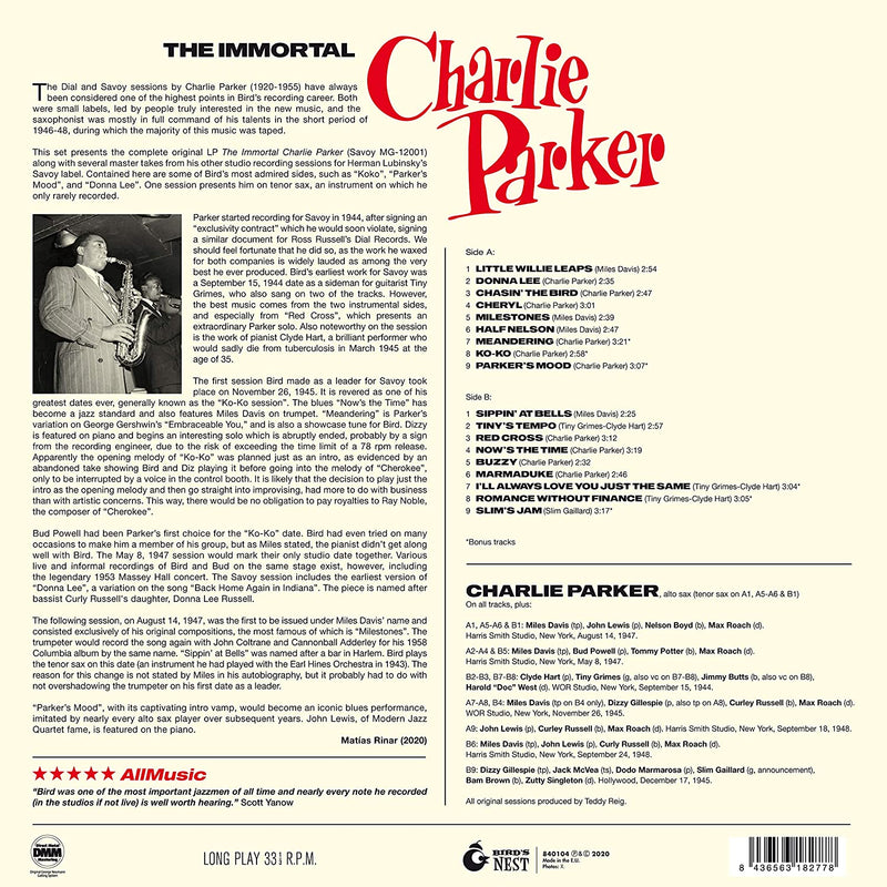 Parker Charlie - The Immortal Charlie Parker (Vinyl Green Limited Edt.) Vinile LP - Vinyl record 8436563182778
