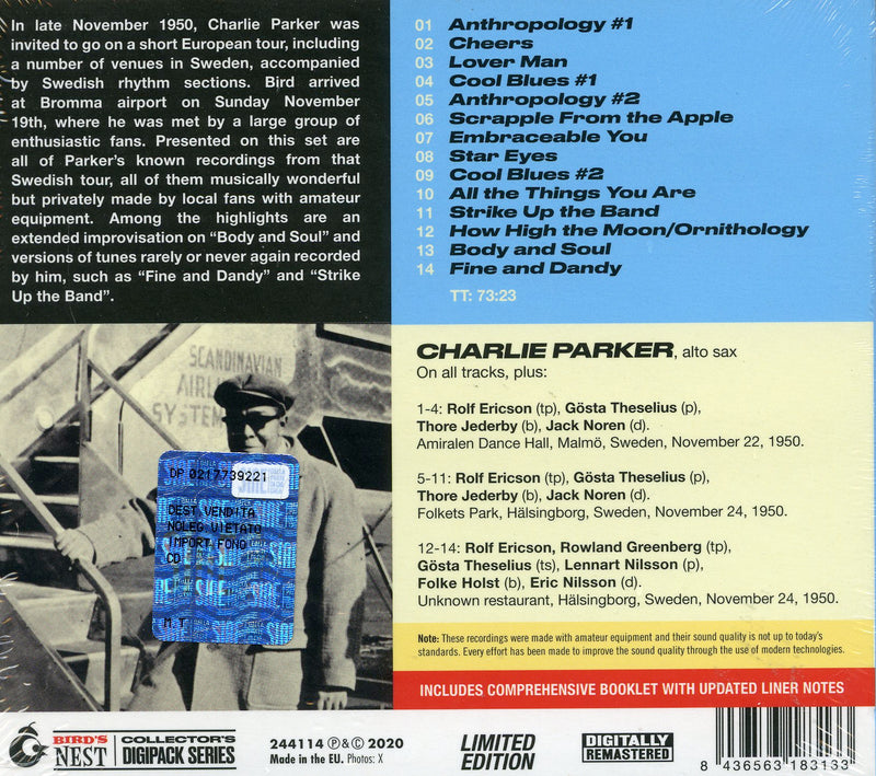 Parker Charlie - Complete Bird In Sweden CD 8436563183133