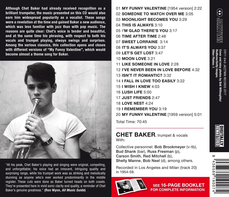 Baker Chet - My Funny Valentine Cd 8436569190074