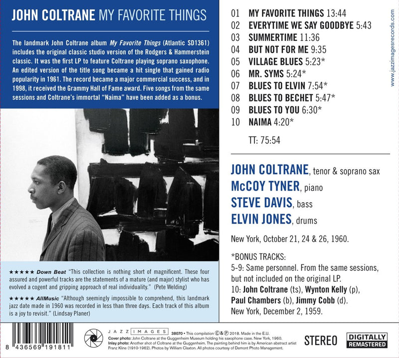 Coltrane John - My Favorite Things (+ 6 Bonus Tracks) CD 8436569191811