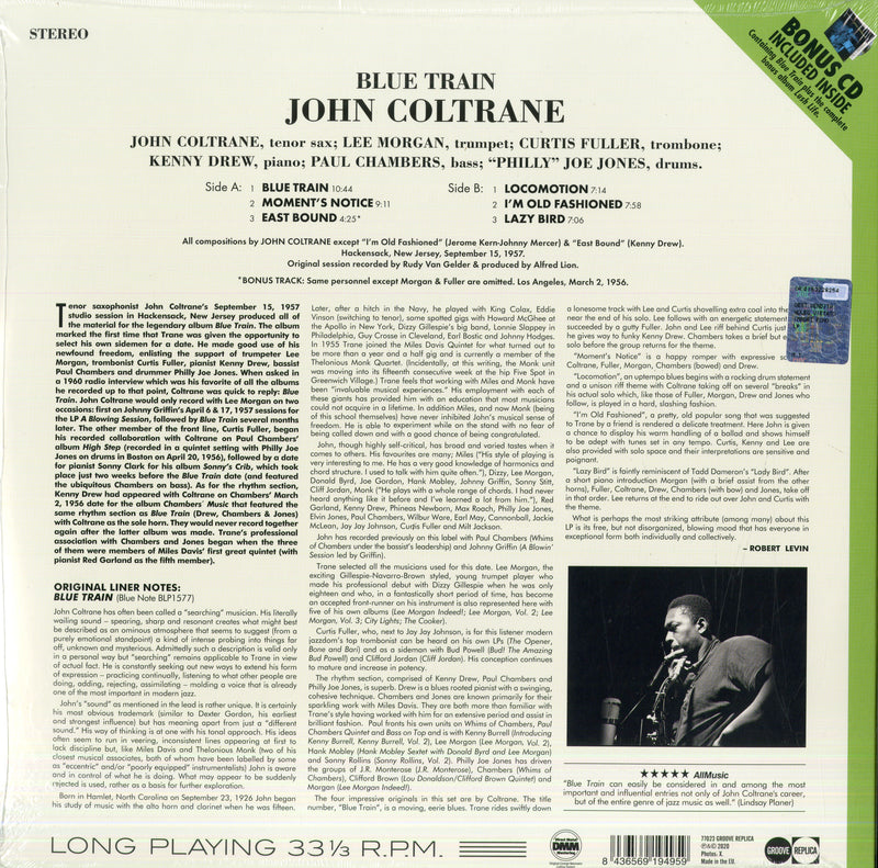 Coltrane John - Blue Train (Lp + Bonus Cd) Vinile LP - Vinyl record 8436569194959