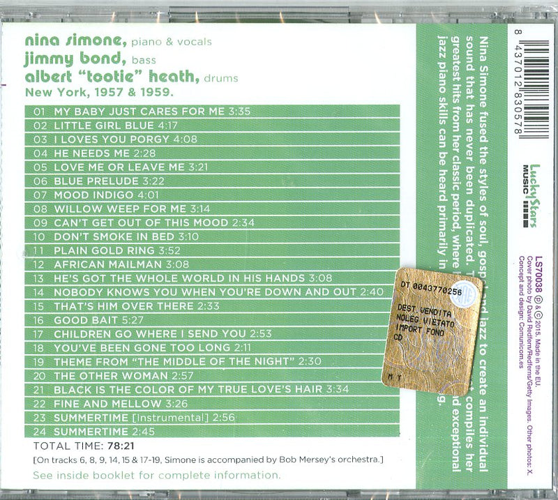 Simone Nina - Classic Hits Cd 8437012830578