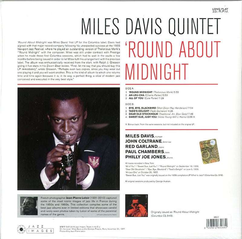 Davis Miles - Round About Midnight Lp 8437012830882