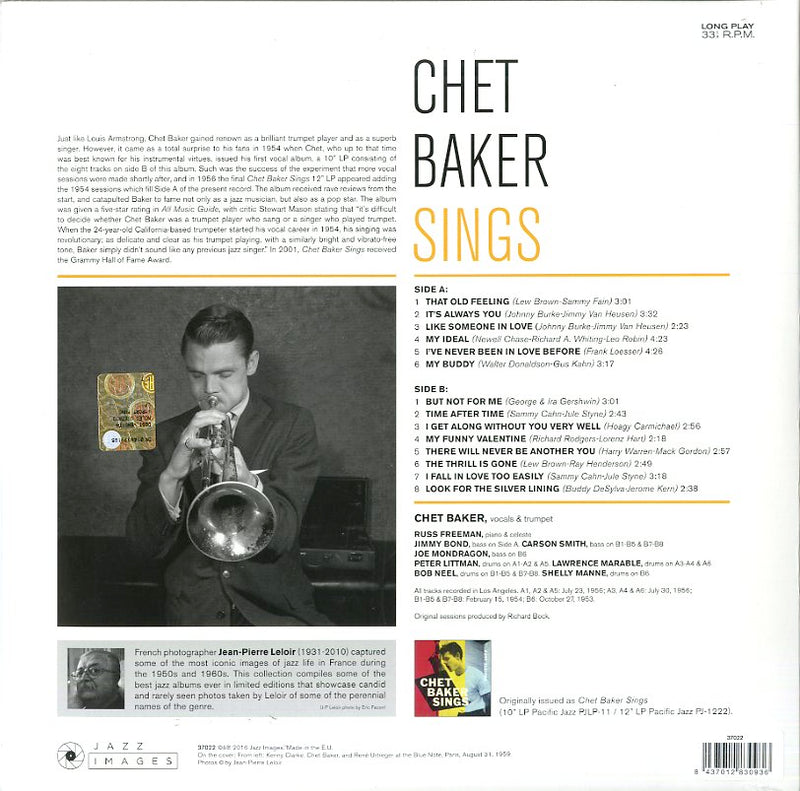 Baker Chet - Sings Lp 8437012830936