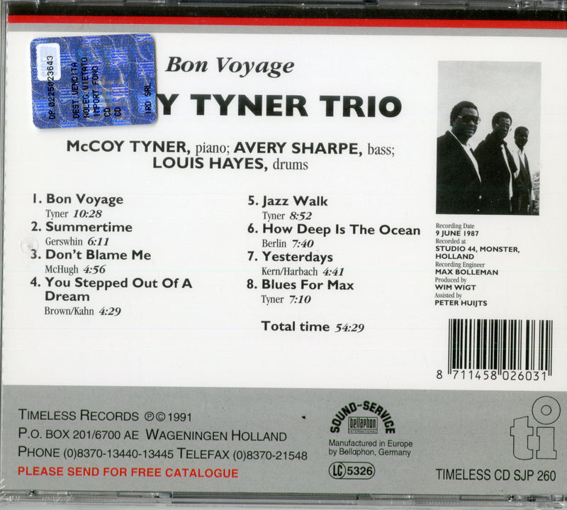 Tyner Mccoy Trio - Bon Voyage Cd 8711458026031