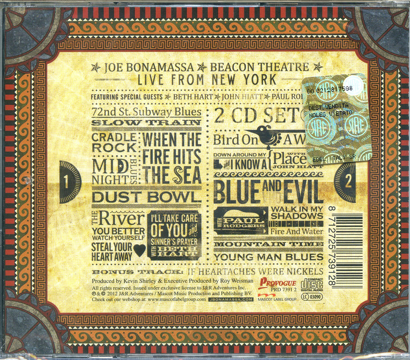 Bonamassa Joe - Live At Beacon Theatre Cd 8712725739128