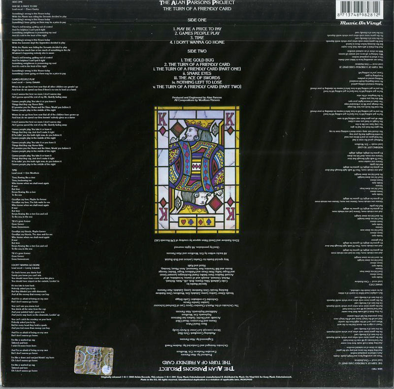 Parsons Alan Project The - The Turn Of A Friendly Card Vinile LP - Vinyl record 8713748982812