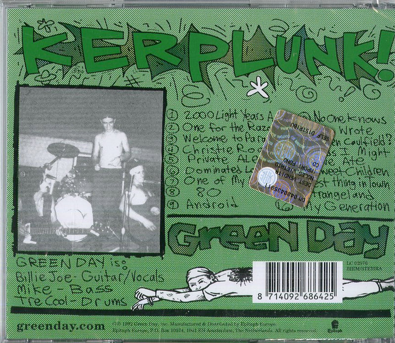 Green Day - Kerplunk-Reissue Cd 8714092686425