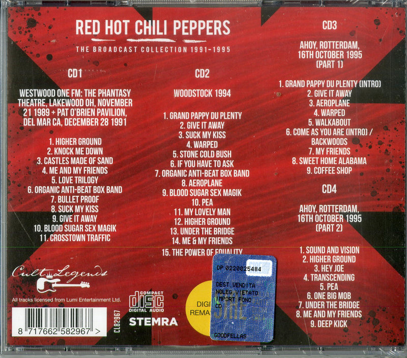 Red Hot Chili Peppers - Broadcast Collection 1991-1995) (Box 4 Cd) Cd 8717662582967