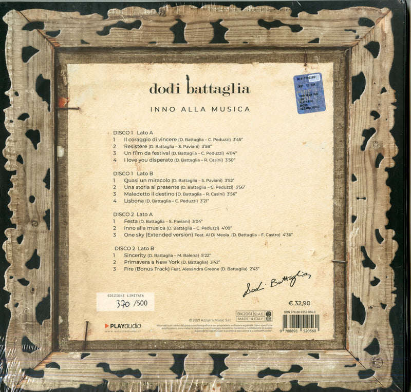 Battaglia Dodi - Inno Alla Musica (180 Gr. 2 Lp + Libro 32 Pagine) Lp 9788893520560