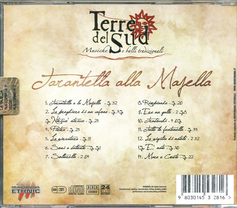 Terre Del Sud - Tarantella Alla Majella CD 9803014532816