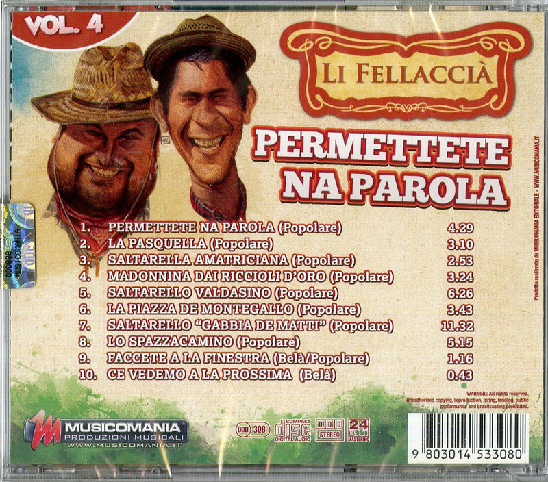 Li FellacciÃ  - Permettete Na Parola CD 9803014533080