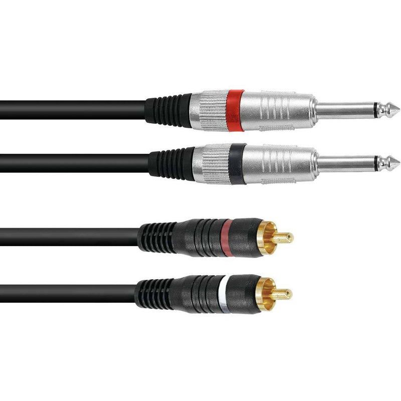 Omnitronic Cavo - 2x 6.3 Jack - RCA - 1.5 m