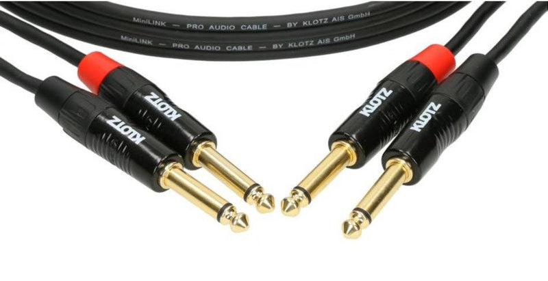 Klotz KT-JJ150 PRO Twin - 2x 6.3 jack - 2x 6.3 jack - 1.5m