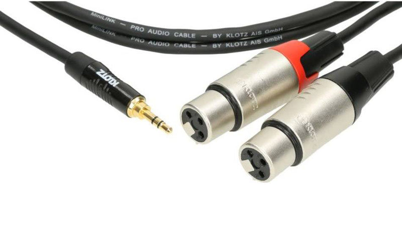 Klotz KY8-180 - 2x XLR (f) - mini jack - 1.8m