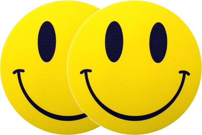 2x Slipmats - Smiley