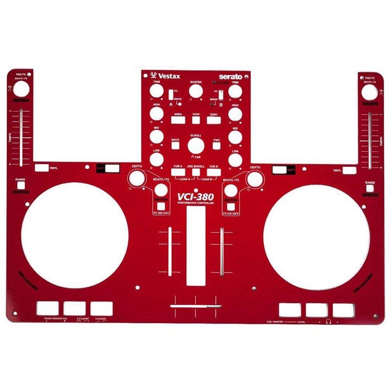 Vestax VCI 380 Faceplate - rosso