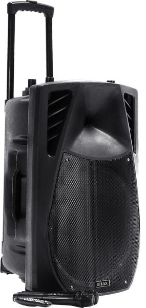 Sistema audio portatile con Bluetooth e microfono Wireless Eltax "Voyager 15 BT", 450W (nero)