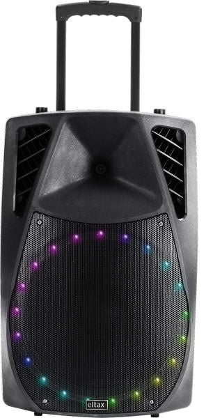 Sistema audio portatile con Bluetooth e microfono Wireless Eltax "Voyager 15 BT", 450W (nero)