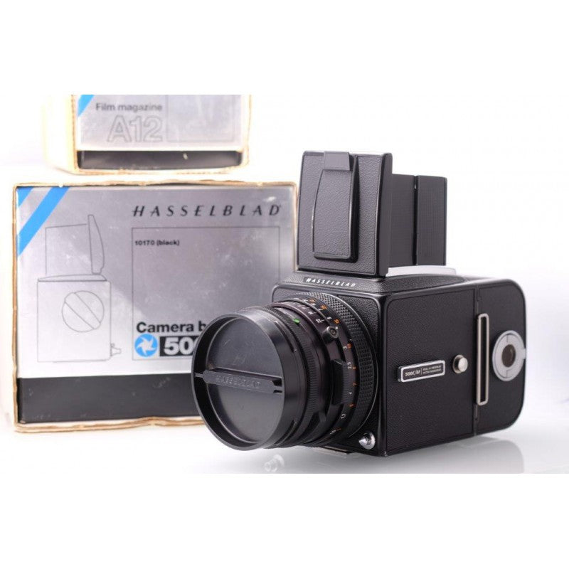 HASSELBLAD 500 C/M + 80MM + A12 BLACK - USATO - USED