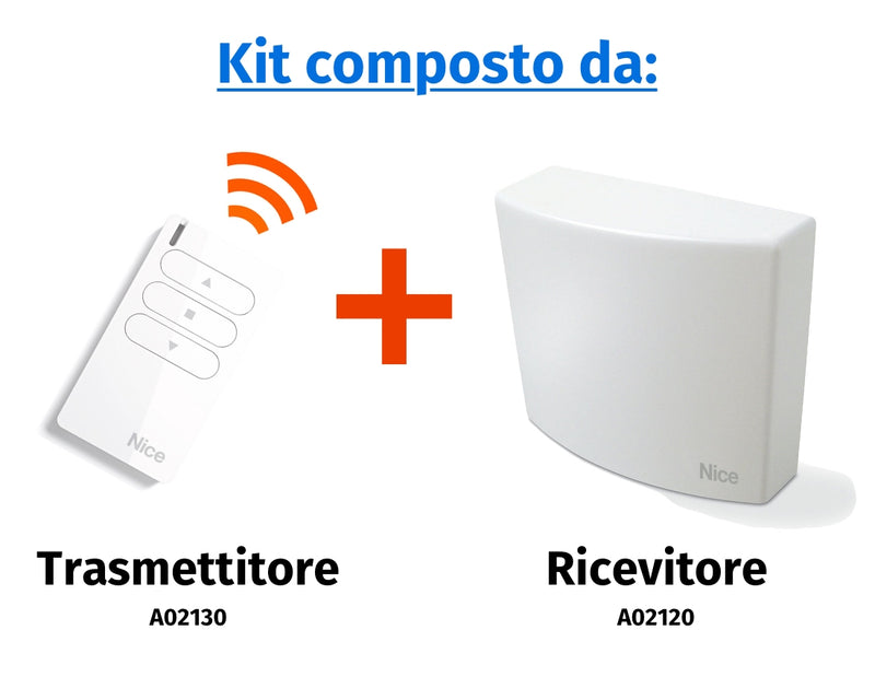 Comando radio a distanza "Nice/Miniway" con 12V trigger, RS232 e interfaccia per domotica ad 1 canale e 3 pulsanti