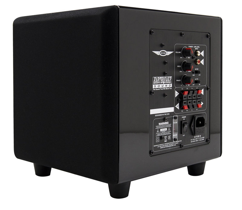 Subwoofer attivo amplificato classe D Earthquake "MiniMe-P8-V2", diametro woofer 8" 320W (nero)