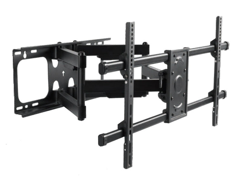 Supporto da parete inclinabile e orientabile con 4 snodi per monitor con portata 75kg e VESA fino a 800x400mm, nero