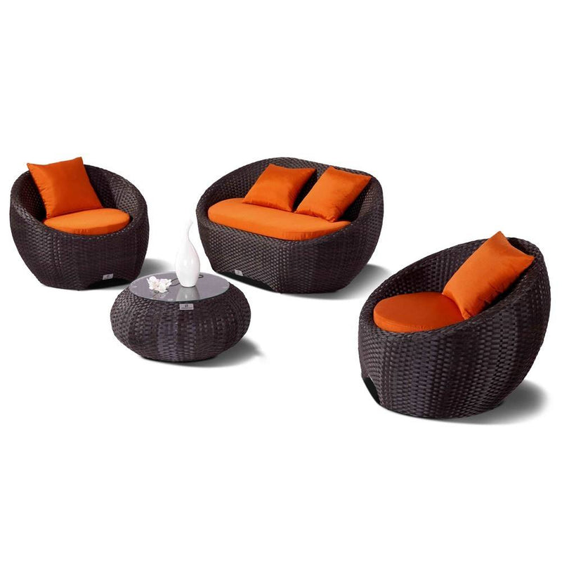 Nikki Garden Sofa Set Porto - marrone