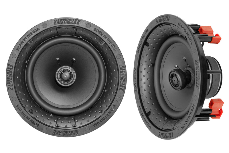 Coppia di diffusori a soffitto full range Earthquake "R-650", diametro woofer 6.5" 160W con tweeter orientabili