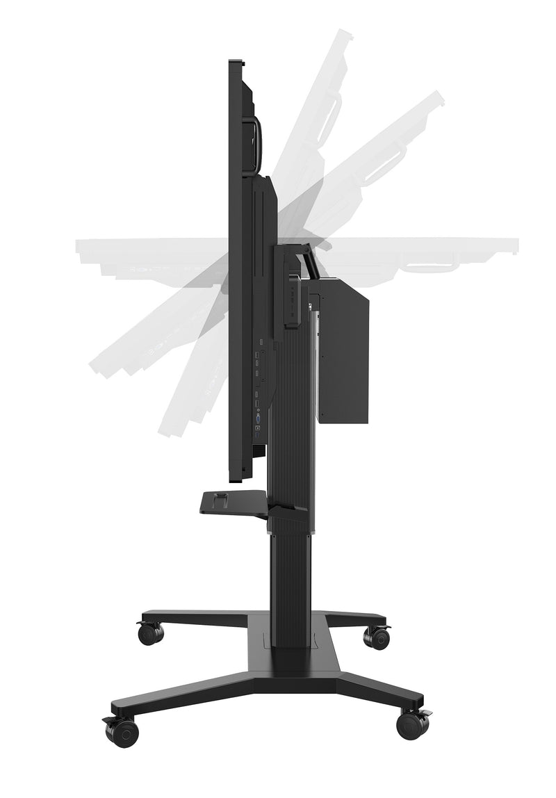 Carrello motorizzato Viewsonic VB-STND-003 ad altezza e inclinazione regolabile per monitor con portata 100kg e VESA fino a 800x600mm, nero