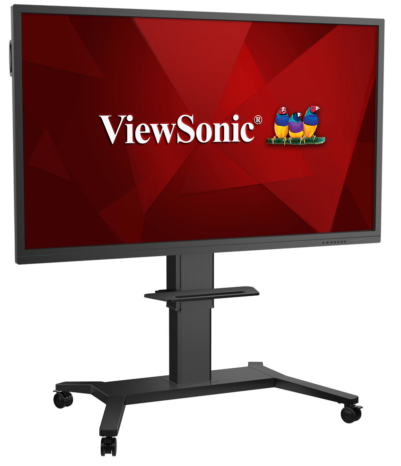 Carrello motorizzato Viewsonic VB-STND-003 ad altezza e inclinazione regolabile per monitor con portata 100kg e VESA fino a 800x600mm, nero